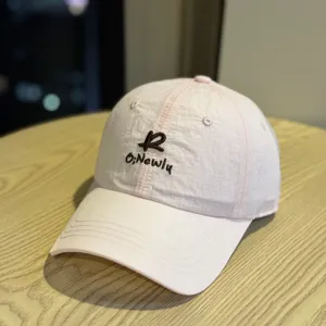 Quick dry baseball cap men women street style embroidered letter casual sun hat pink