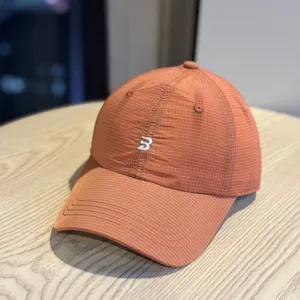 Lightweight breathable quick dry waterproof embroidered baseball cap product detail view.