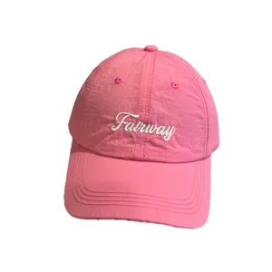 Roze sneldrogende baseballcap voor dames, lichtgewicht zonbescherming sportmuts