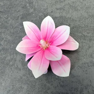 Testa di fiore di magnolia artificiale rosa sfumato DIY artigianato finta decorazione floreale