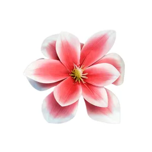 Testa di fiore artificiale rosa e bianca per fai da te forcina corsage decorazione ingrosso.
