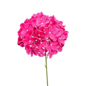 Hot pink artificial hydrangea flower stem lollipops for wedding party home decoration