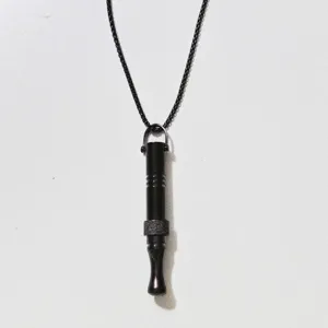 Stainless steel anxiety breathing necklace meditation mindfulness stress relief pendant jewelry