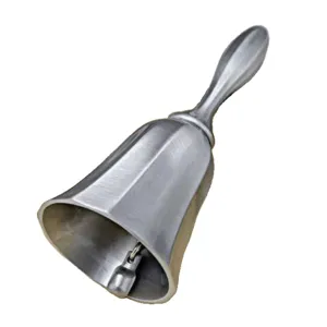 Silver metal hand bell service call bell for restaurant hotel school reception desk use item