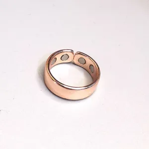 Open magnetic copper ring adjustable health care jewelry for daily wear finger decoration