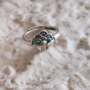 Retro Thai Silver Open Ring For Women Vintage Pixiu Ruyi Ingot Gourd Fashion Jewelry Adjustable Finger Ring Gift
