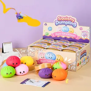 Jouet Squishy Boulette de Simulation de Vapeur Kawaii Pour Enfants Adultes Boulette en TPR Souple Jouet de Compression Anti-Stress Fidget Toy Cadeau