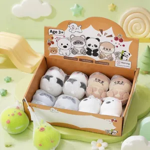 Cute animal slow rebound squishy toy for stress relief with cute panda bear and otter figures