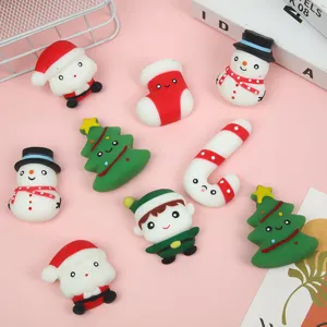 Joli ensemble de jouets anti-stress de Noël à rebond lent, père Noël bonhomme de neige.