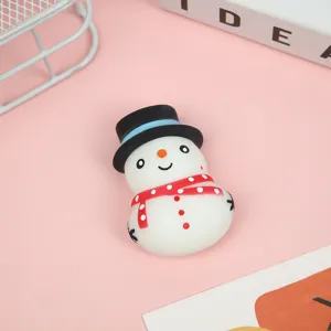Jouet à Presser Noël Remontée Lente Père Noël Bonhomme de Neige Sapin de Noël Jouet de Décompression pour Enfants Cadeau de Fêtes