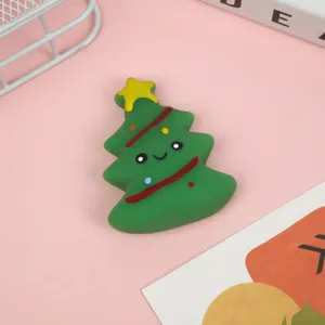 Arbre de Noël jouet rebond lent vue détaillée, joli jouet de décompression mignon pour enfants
