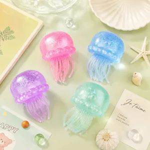 Cute jelly squishy toys translucent soft rubber stress relief fidget toys set of four colors