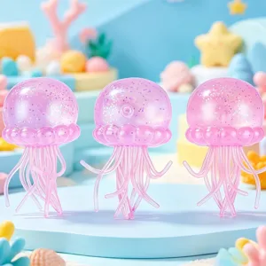 Cute Maltose Jellyfish Squishy Toy Slow Rising Soft TPR Stress Relief Fidget Toy Sensory Toy For Kids And Adults