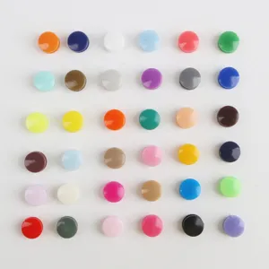 Colorful resin snap buttons detail, perfect for DIY handmade garments, accessories craft.