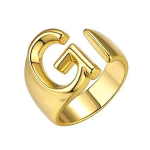 Gouden open ring met letter G voor vrouwen trendy koper minimalistische vinger sieraden mode
