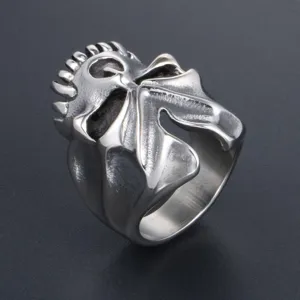 Gothic Retro Monster Skull Ring Men Punk Rock Halloween Vintage Metal Jewelry Statement