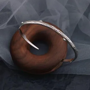 Retro thorn bracelet for women men silver open cuff minimalist couple jewelry aesthetic gift