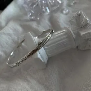 Silver thorn branch open bracelet for men and women minimalist vintage couples jewelry piece detail shot