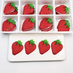 Artificial Strawberry Cake Decoration Ornaments Simulated Fruit Dessert Baking Accessories Party Table Decor