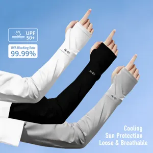 Unisex Υπαίθρια Μανίκια Αντιακής Προστασίας από Παγωμένο Μετάξι Αναπνεύσιμα Χωρίς Δάχτυλα για Ποδηλασία Πεζοπορία