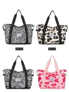 Gran bolsa de viaje deportiva impermeable con elegantes estampados animales para uso diario