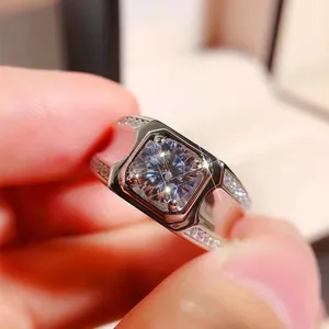 Men Women Open Adjustable Ring Zinc Alloy Rhinestone Platinum Plated Finger Ring Fashion Jewelry Gift Party