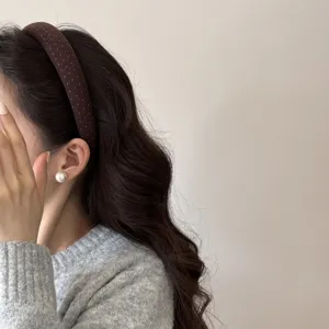 Französisches Vintage breites Stirnband für Damen, elegantes Haarschmuck Accessoire für Herbst.