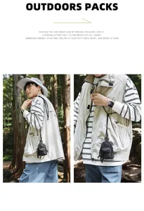 Borsello uomo tracolla moda quadri mini borsa outdoor piccolo zaino telefono cellulare