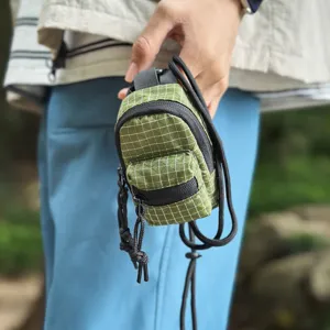 Mini borsa a tracolla a quadri tendenza micro zaino casual custodia per cuffie.