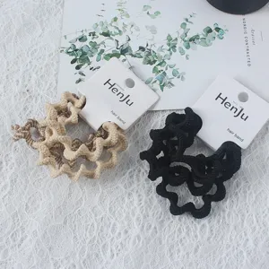 Retro wavy hair tie for women, autumn winter fashion exquisite hair rope, simple versatile accessories.