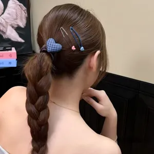 Pinces BB Douces Amour Épingles à Cheveux en Alliage Barrettes Mignonnes Frange Accessoires pour Femmes