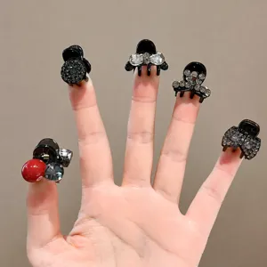 Mini Pinces Griffes Strass Nœud Pince à Cheveux Accessoires Cheveux Cristal Brillants Pour Femmes Filles Coiffure