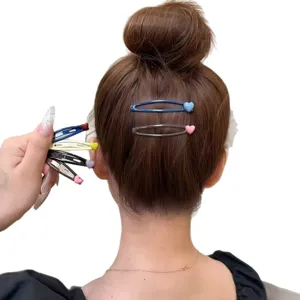 Pinces à cheveux cœur style coréen mignon barrettes colorées accessoires cheveux pour femmes