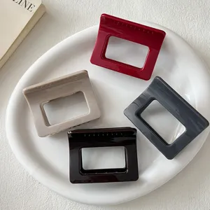 Minimalistische quadratische Haarklammern, kleine Acryl Haargreifer für Frauen und Mädchen.