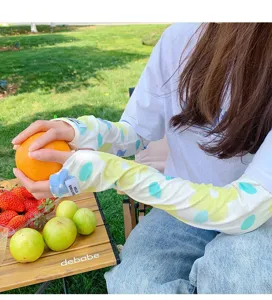 Manchons de protection solaire pour femmes, manchons en soie glacée respirante pour cyclisme.