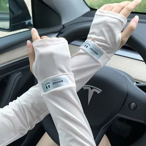 Unisex Outdoor Sport Fahren Sonnenschutz Eisseide Armstulpen Atmungsaktiv UV-Schutz Für Radfahren Laufen
