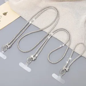 Cordino per Telefono Lussuoso con Fiocco di Strass Catena Scintillante Universale Tracolla Collo Polso per Donna Gioielli