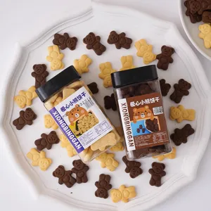 Simpatici biscotti ad orsetto per decorazione torte, topper per dolci da forno, set barattolo