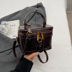 Sac a main marron fonce elegance poignee superieure boite sac bandouliere femme tendance
