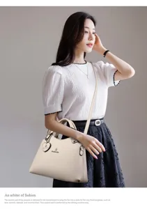 Elégant sac à main beige pour femme sac bandoulière élégant mode sac fourre-tout quotidien
