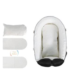 Asiento de coche transpirable y portátil para perros gatos pequeños, cómoda cama de consola.