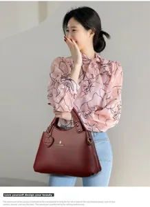 Sac à main de mode pour femme en cuir PU fourre-tout élégant sac bandoulière.