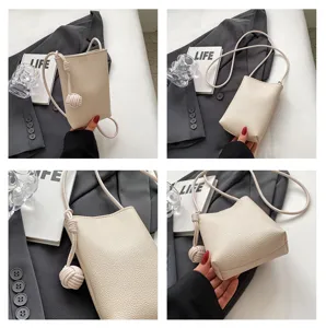 Mini sac bandouliere en cuir souple detail, petit sac femme motif litchi avec joli nœud.