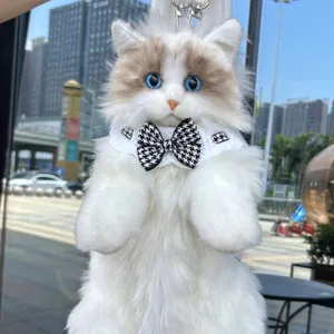 Χαριτωμένο προσομοίωση ragdoll γάτα βελούδινο σακίδιο χνουδωτό γατάκι κούκλα παιχνίδι δώρο