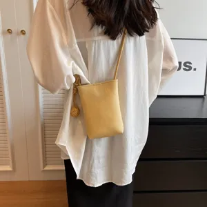 Petit Sac Bandoulière pour Femmes en Cuir PU Souple Motif Litchi Sac à Main Casual Minimaliste avec Décoration de Nœud