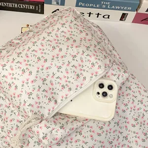 Japans stijl zoete bloemenprint rugzak voor vrouwen, schattige schooltas voor dagelijks gebruik.