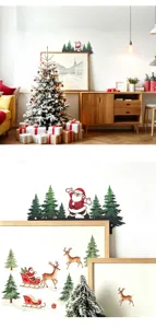 Christmas door corner decoration festive Santa Claus wall sign holiday home decor ornament