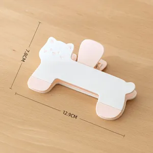 Cute cat book clip plastic page holder for reading student study tool detail view 12.9x7.8cm