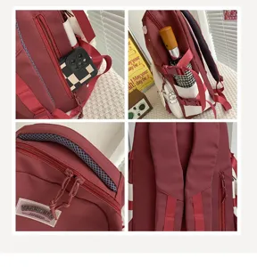 Lässiger, großer Schüler-Rucksack mit mehreren Taschen für Mädchen, Schulranzen