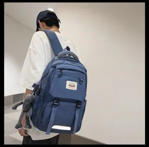 Koreanischer Stil große Kapazität Rucksack für Studenten Freizeit Campus Schultasche Trend